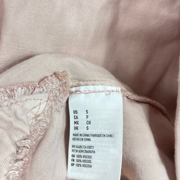 American Eagle Outfitters Womens Light Pink Small Button Down Long Sleeve - Picture 4 of 6